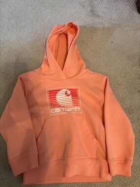 Carhartt Kids Coral Pullover Hoodie with Graphic Logo